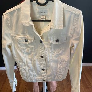 Forever 21 White Jean Jacket